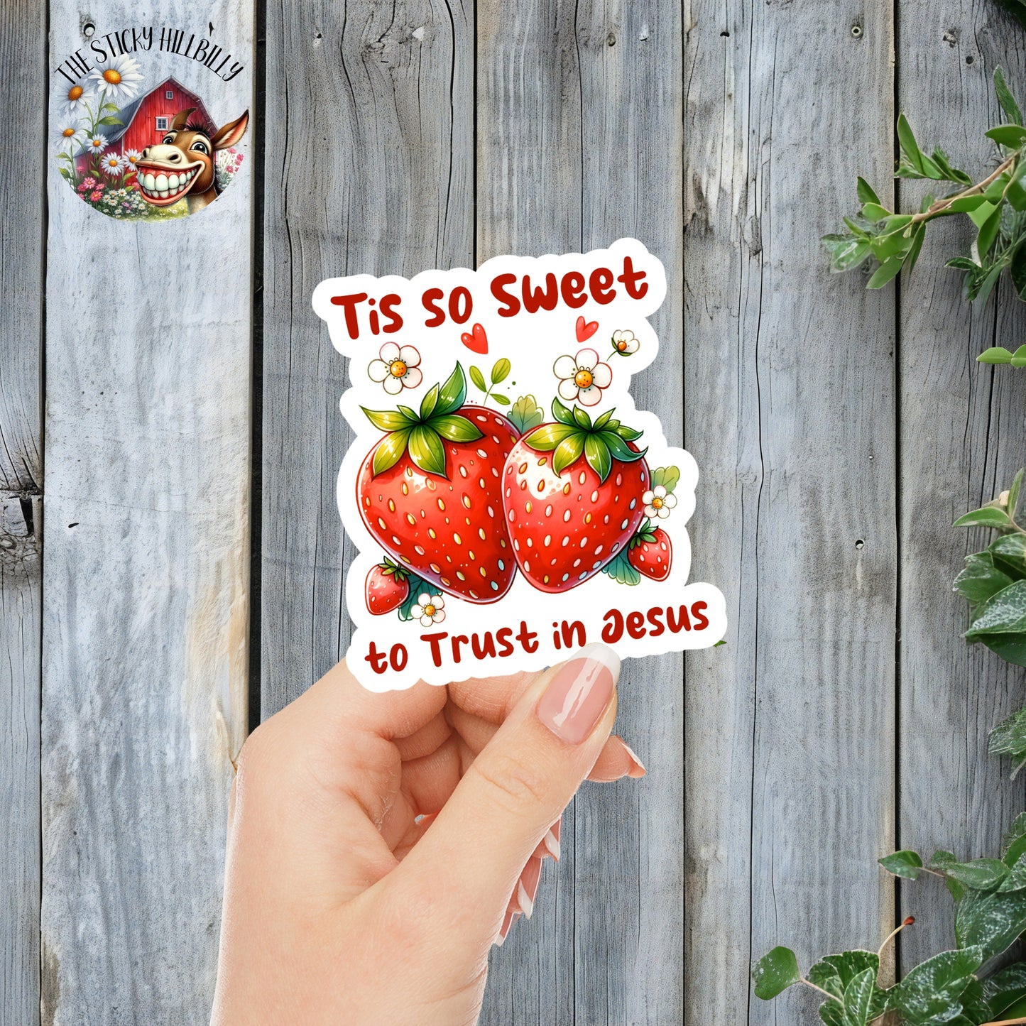 'Tis So Sweet To Trust In Jesus - Faith & Spirituality Sticker | Laminated Vinyl Decal | Funny Gift Stickers | Multiple Sizes | Perfect for Laptops, Cars, Tumblers and More!