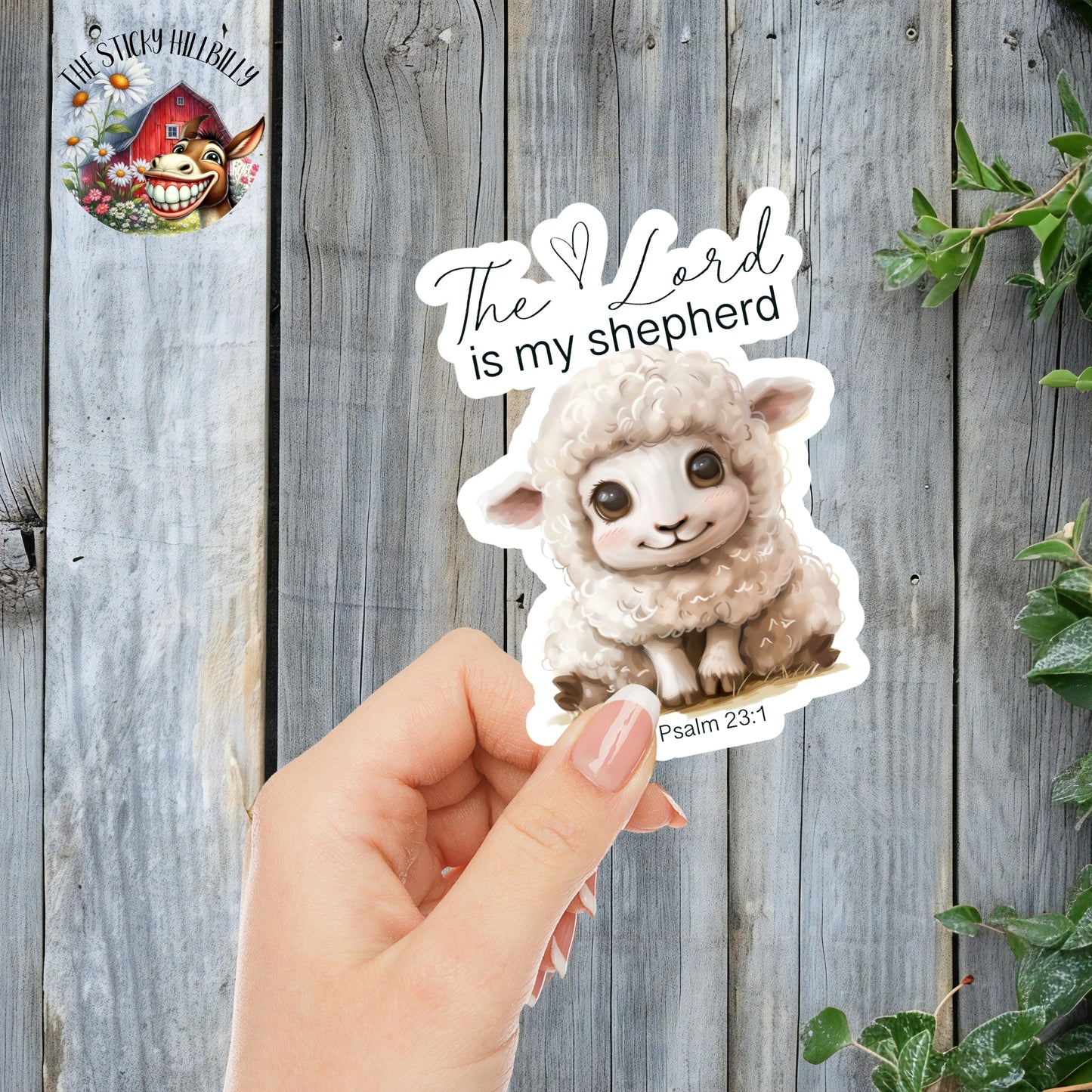 The Lord Is My Shepherd - Faith & Spirituality Sticker | Laminated Vinyl Decal | Funny Gift Stickers | Multiple Sizes | Perfect for Laptops, Cars, Tumblers and More!