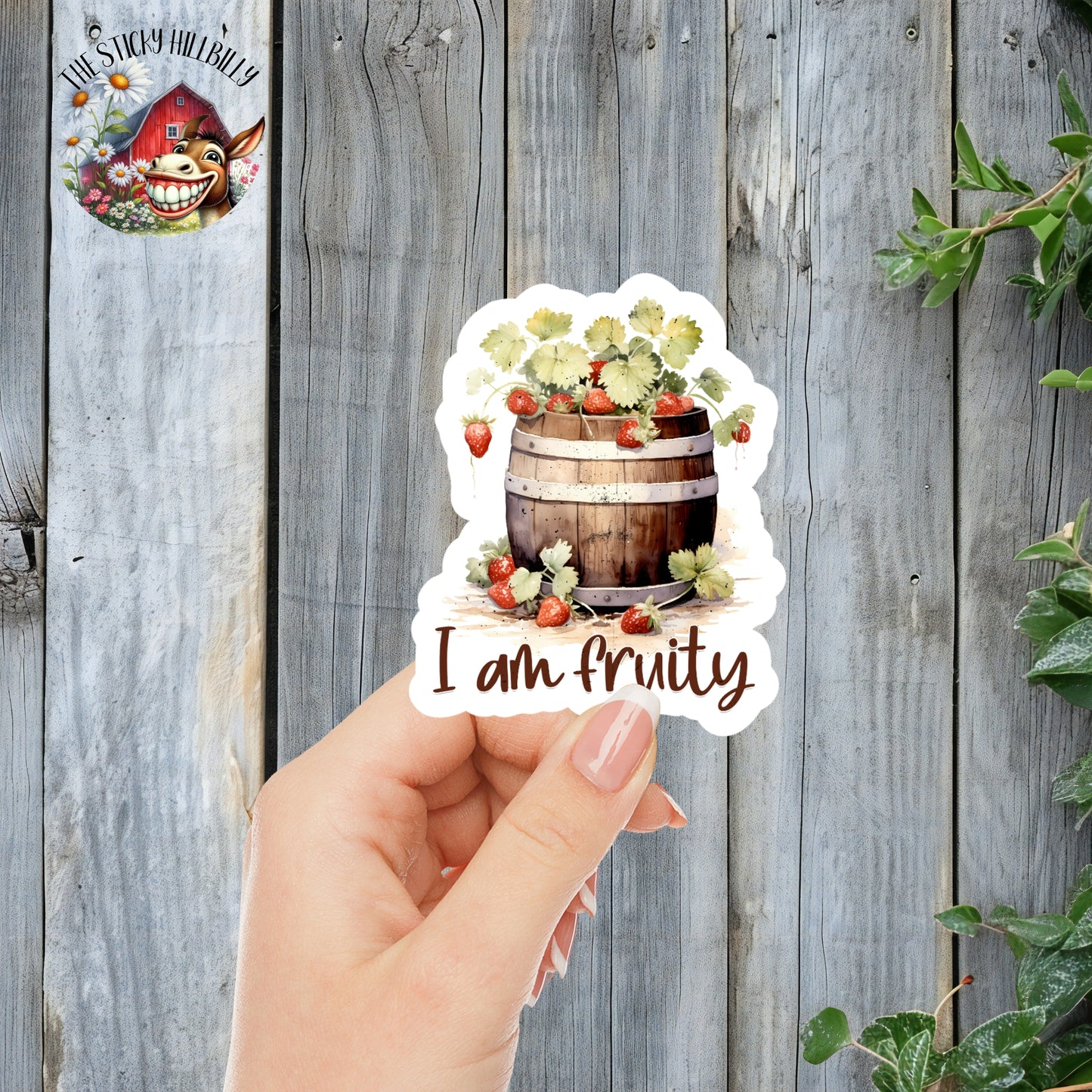 I Am Fruity - Punny LGBTQIA+ Apple Barrel Aesthetic Sticker | Laminated Vinyl Decal | Funny Gift Stickers | Multiple Sizes | Perfect for Laptops, Cars, Tumblers and More!