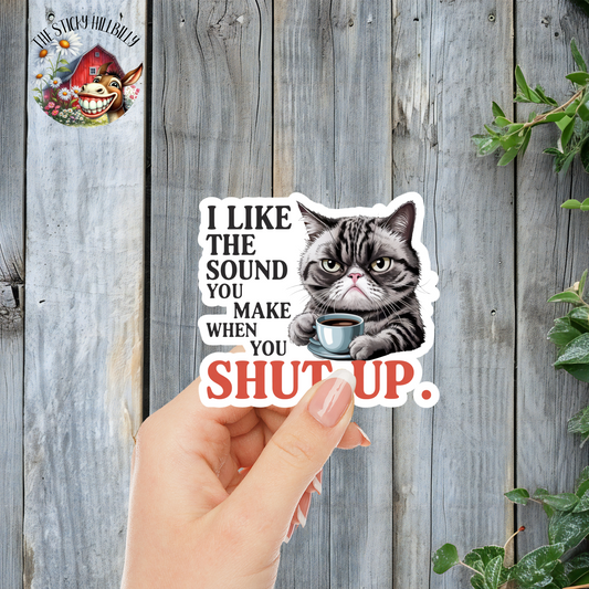 Antisocial Coffee Cat | Laminated Vinyl Decal | Funny Gift Stickers | Cats | Multiple Sizes | Perfect for Laptops, Cars, Tumblers and More!