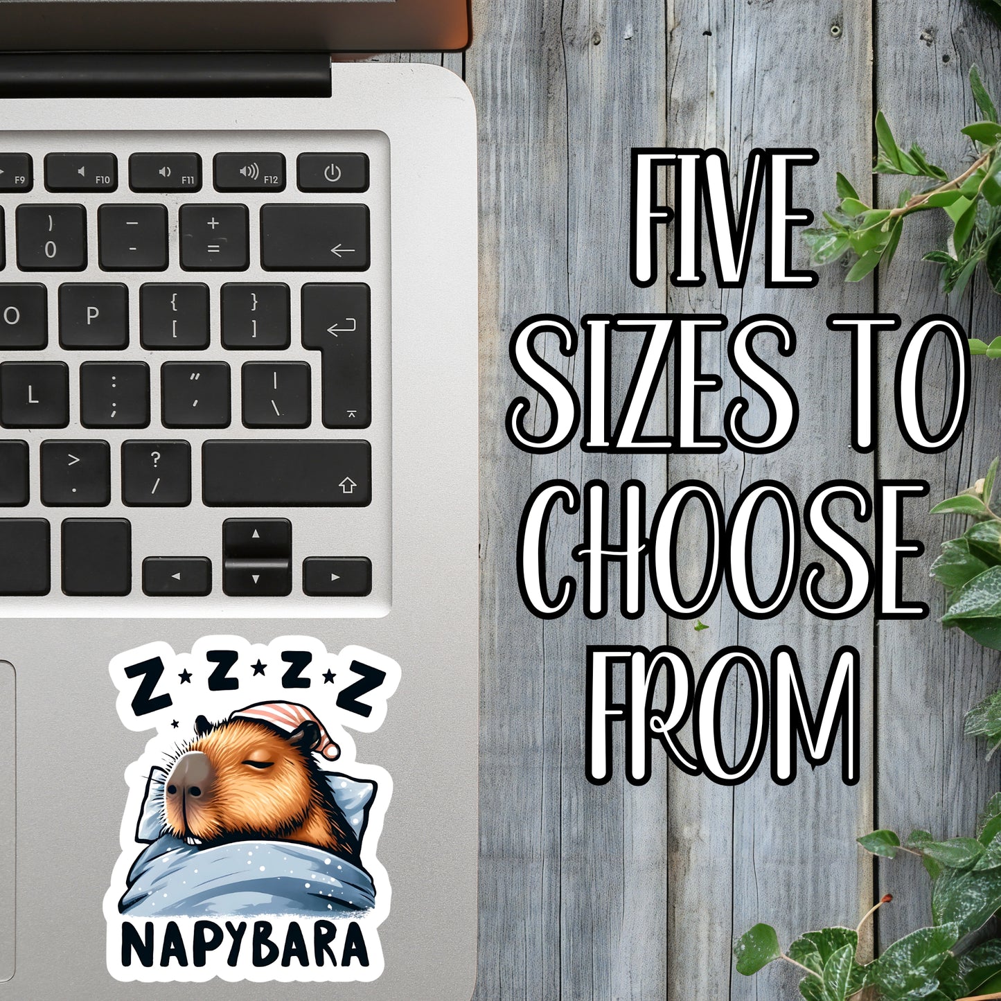 Napybara - Cute Sleepy Capybara Sticker | Laminated Vinyl Decal | Funny Gift Stickers | Multiple Sizes | Perfect for Laptops, Cars, Tumblers and More!