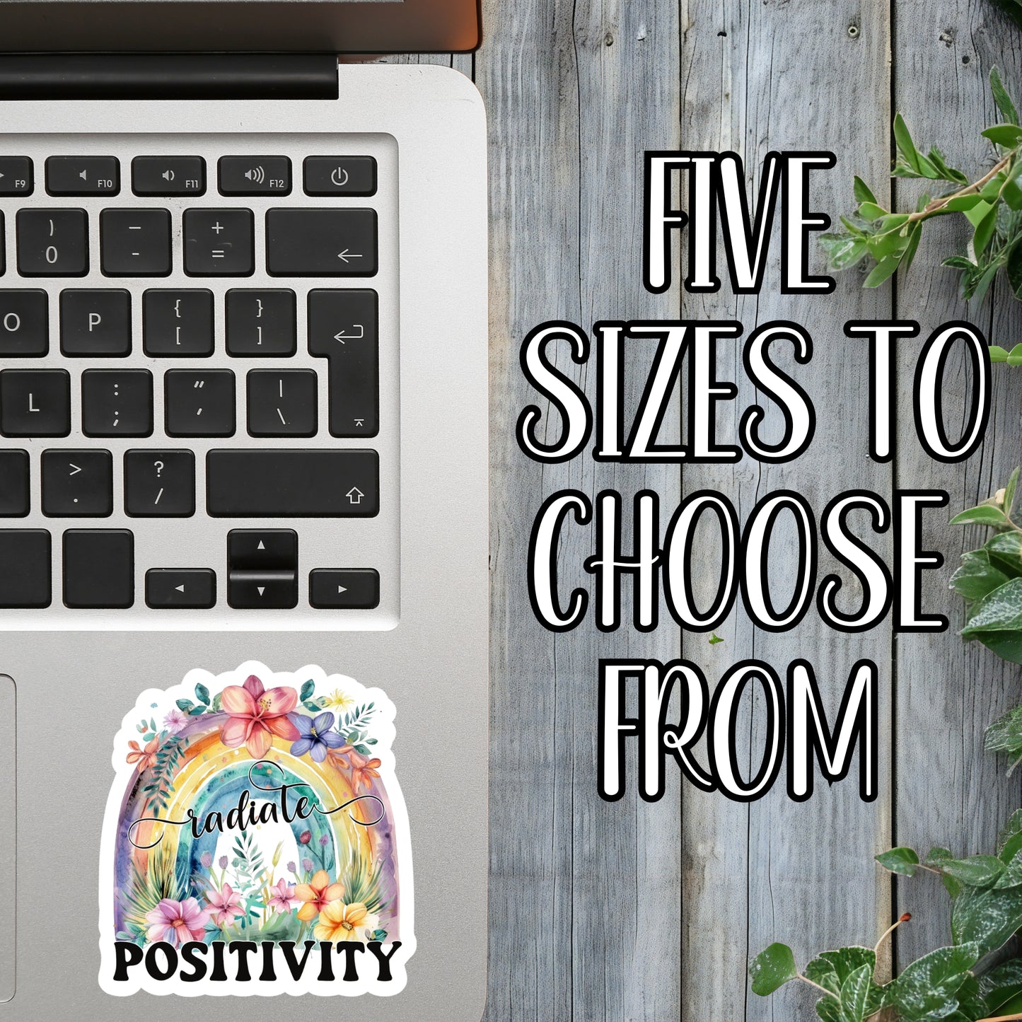 Radiate Positivity - Floral Sunflower Aesthetic Daily Affirmations and Motivational Sticker | Laminated Vinyl Decal | Funny Gift Stickers | Multiple Sizes | Perfect for Laptops, Cars, Tumblers and More!