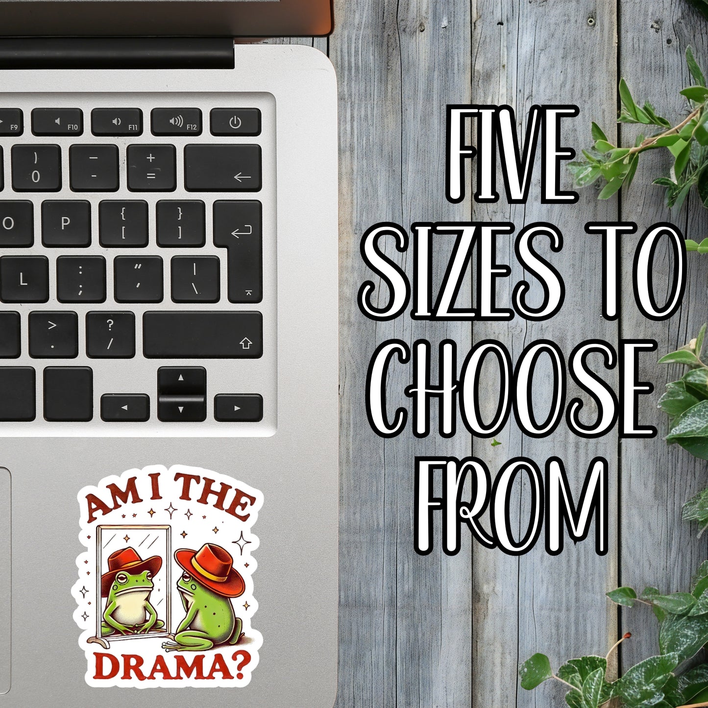 Am I The Drama? Cowboy Frog Sticker | Laminated Vinyl Decal | Funny Gift Stickers | Multiple Sizes | Perfect for Laptops, Cars, Tumblers and More!