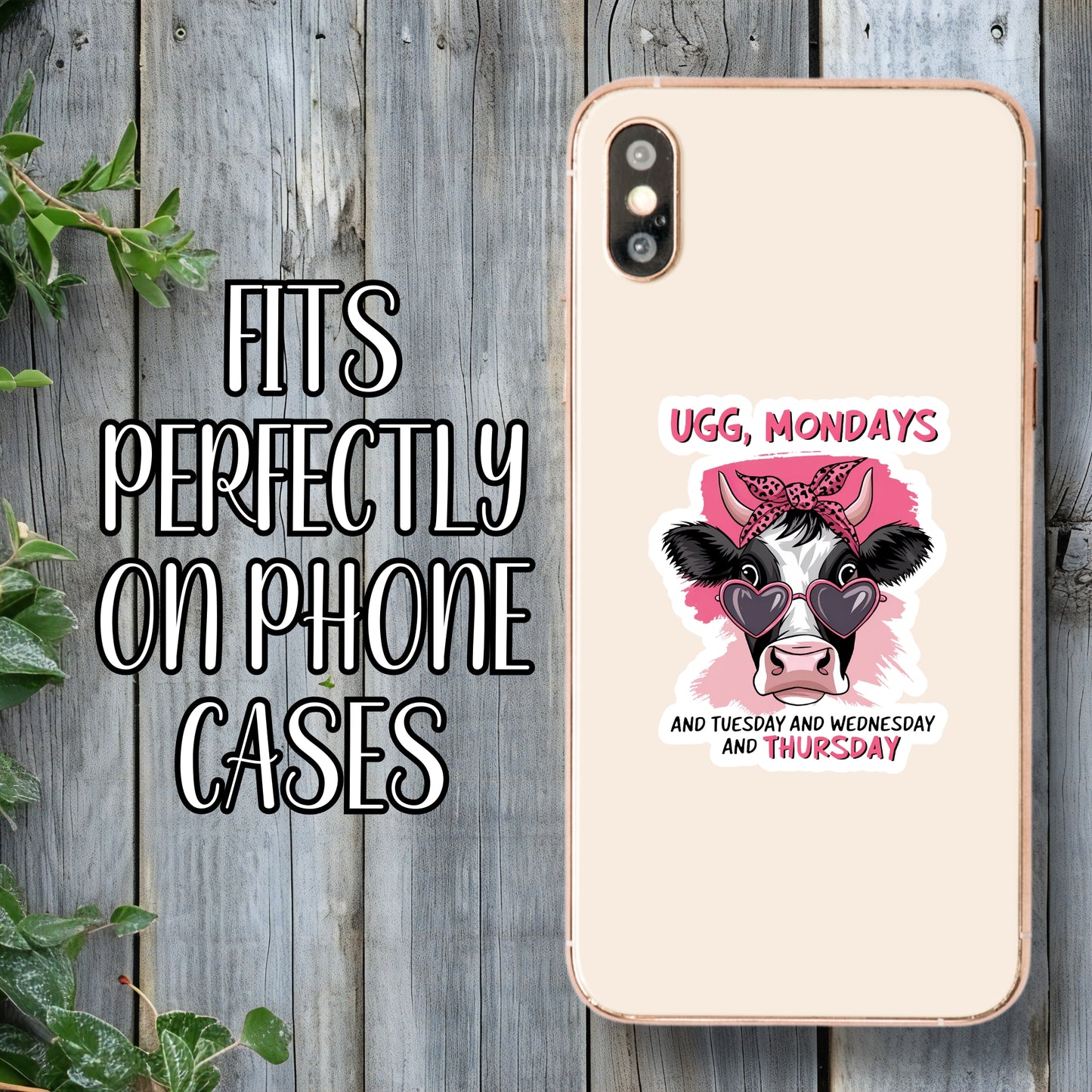 Ugg, Mondays... Funny Diva Cow Sticker | Laminated Vinyl Decal | Funny Gift Stickers | Multiple Sizes | Perfect for Laptops, Cars, Tumblers and More!