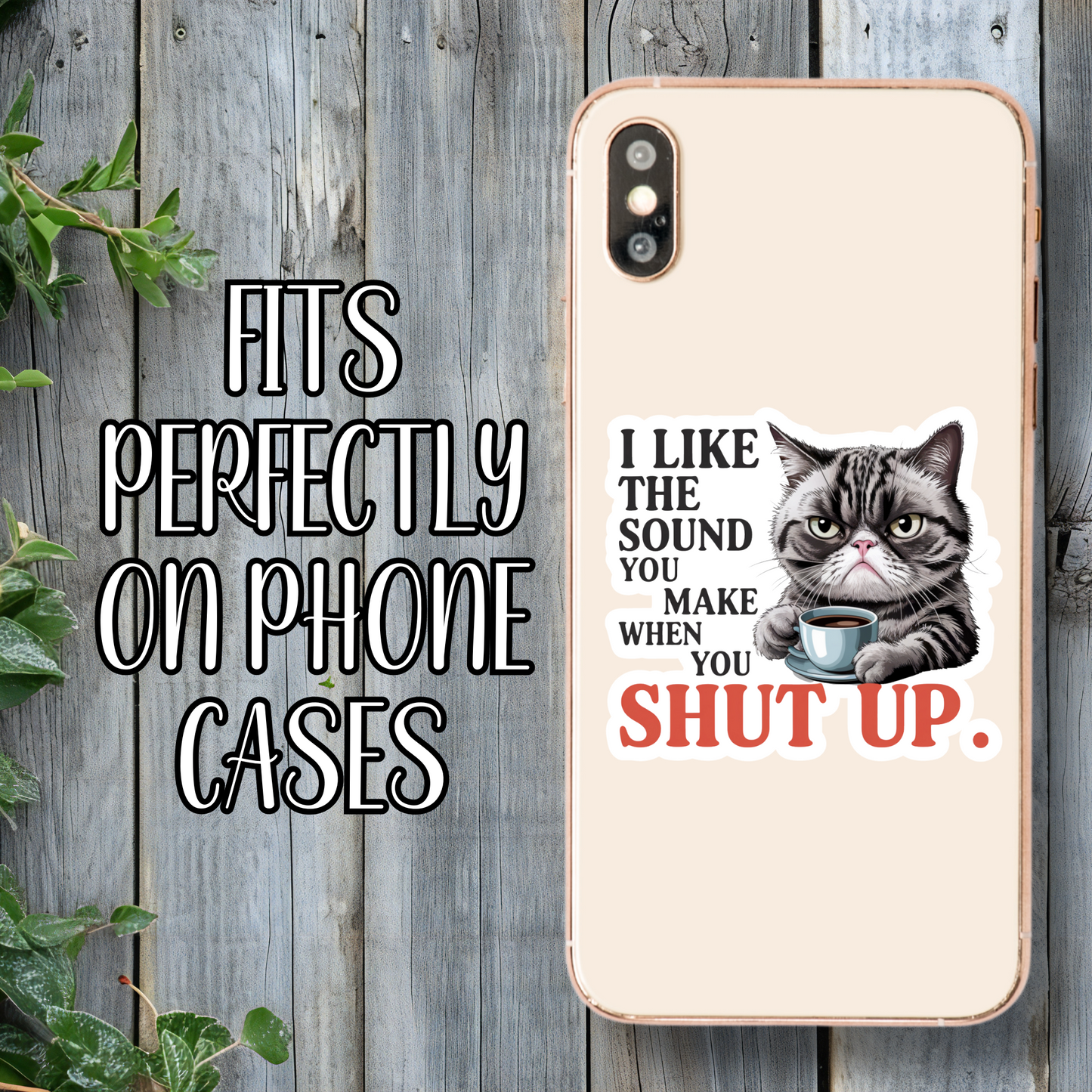 Antisocial Coffee Cat | Laminated Vinyl Decal | Funny Gift Stickers | Cats | Multiple Sizes | Perfect for Laptops, Cars, Tumblers and More!