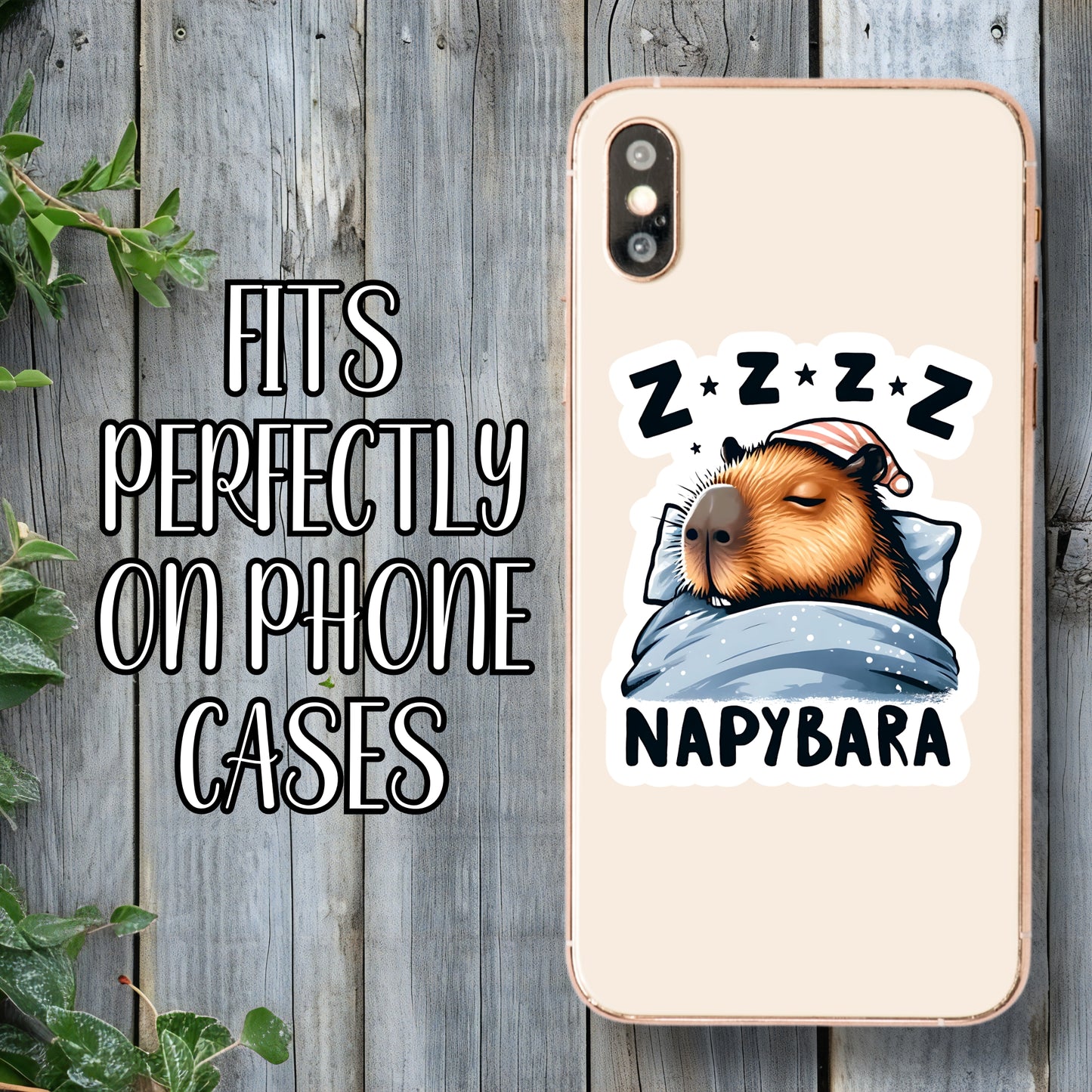 Napybara - Cute Sleepy Capybara Sticker | Laminated Vinyl Decal | Funny Gift Stickers | Multiple Sizes | Perfect for Laptops, Cars, Tumblers and More!