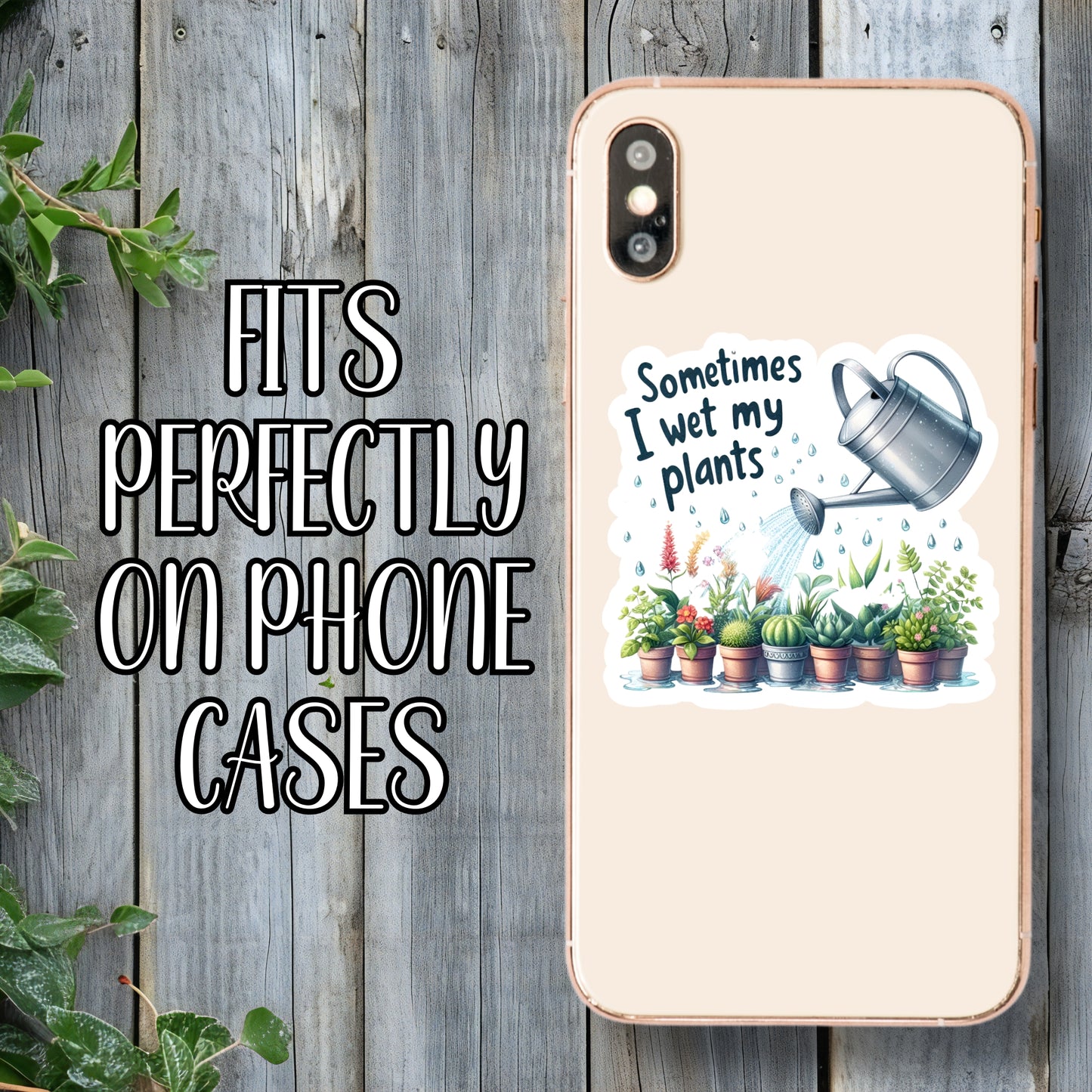 Sometimes I Wet My Plants - Punny Gardening Sticker | Laminated Vinyl Decal | Funny Gift Stickers | Multiple Sizes | Perfect for Laptops, Cars, Tumblers and More!