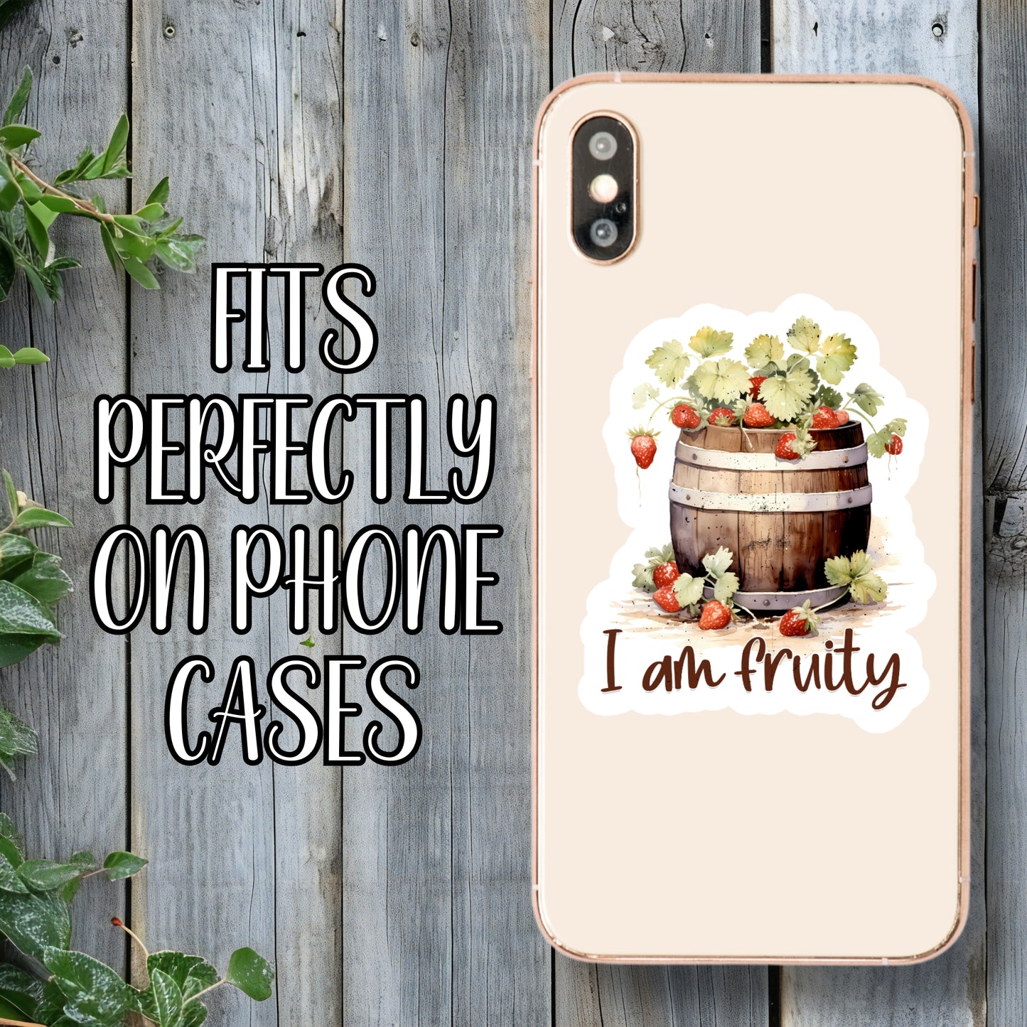 I Am Fruity - Punny LGBTQIA+ Apple Barrel Aesthetic Sticker | Laminated Vinyl Decal | Funny Gift Stickers | Multiple Sizes | Perfect for Laptops, Cars, Tumblers and More!