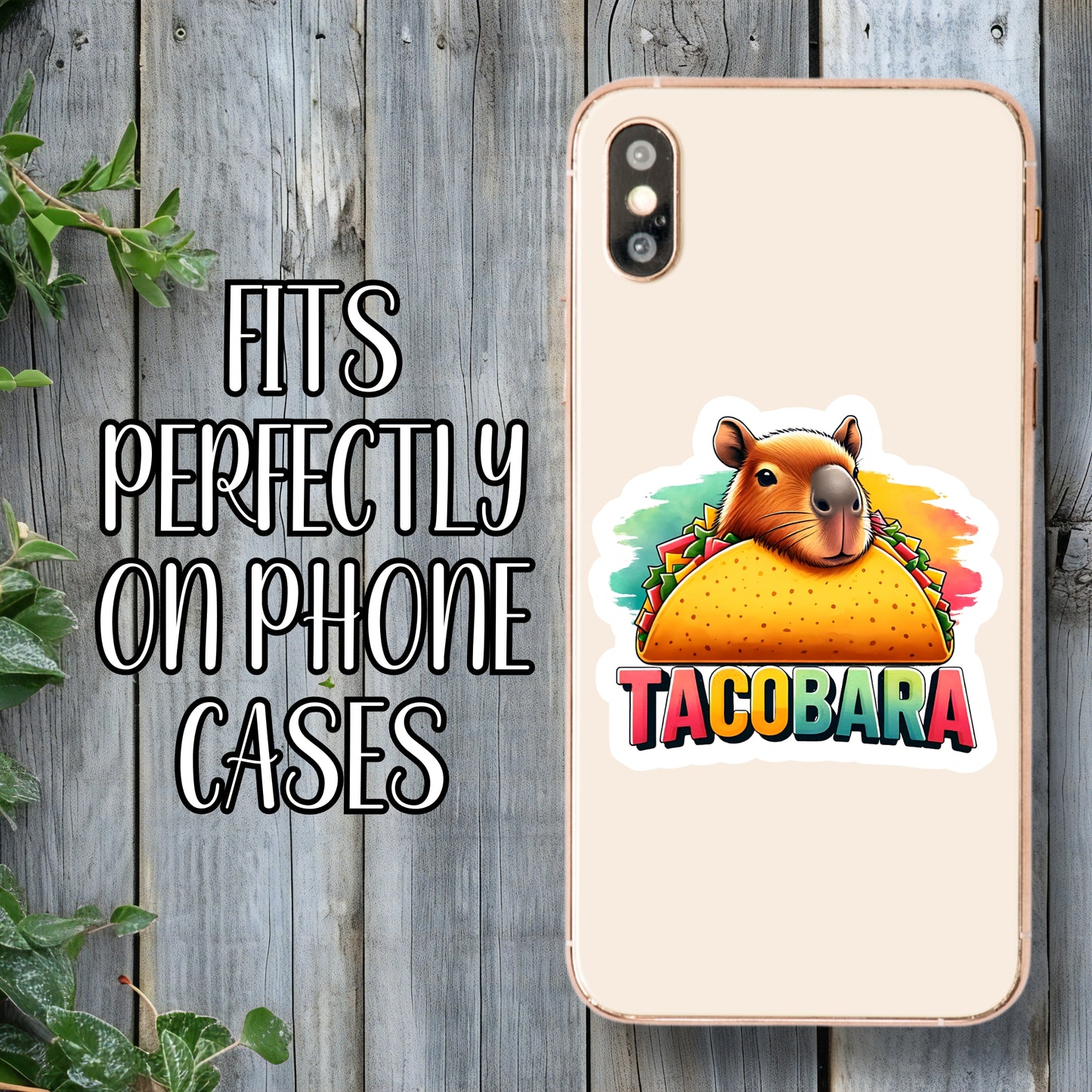 Tacobara - Vibrant Capybara Sticker | Laminated Vinyl Decal | Funny Gift Stickers | Multiple Sizes | Perfect for Laptops, Cars, Tumblers and More!