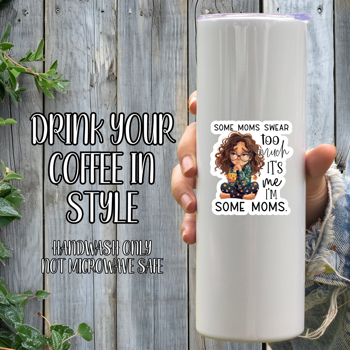 Some Moms Swear Too Much. It's Me. I'm Some Moms - Stressed Parent Sticker | Laminated Vinyl Decal | Funny Gift Stickers | Multiple Sizes | Perfect for Laptops, Cars, Tumblers and More!