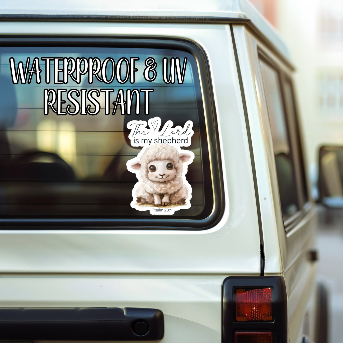 The Lord Is My Shepherd - Faith & Spirituality Sticker | Laminated Vinyl Decal | Funny Gift Stickers | Multiple Sizes | Perfect for Laptops, Cars, Tumblers and More!