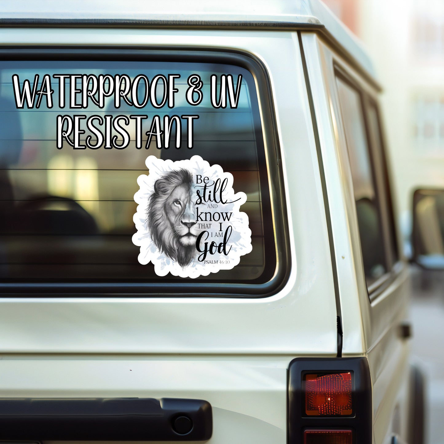 Be Still And Know That I Am God - Faith & Spirituality Sticker | Laminated Vinyl Decal | Funny Gift Stickers | Multiple Sizes | Perfect for Laptops, Cars, Tumblers and More!